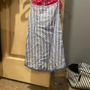 A blue and white unused dress